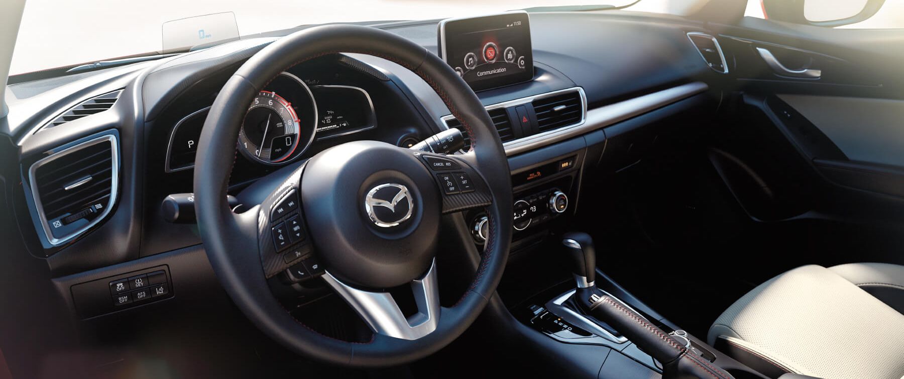 Interior of the Mazda3 Interior of the Mazda3