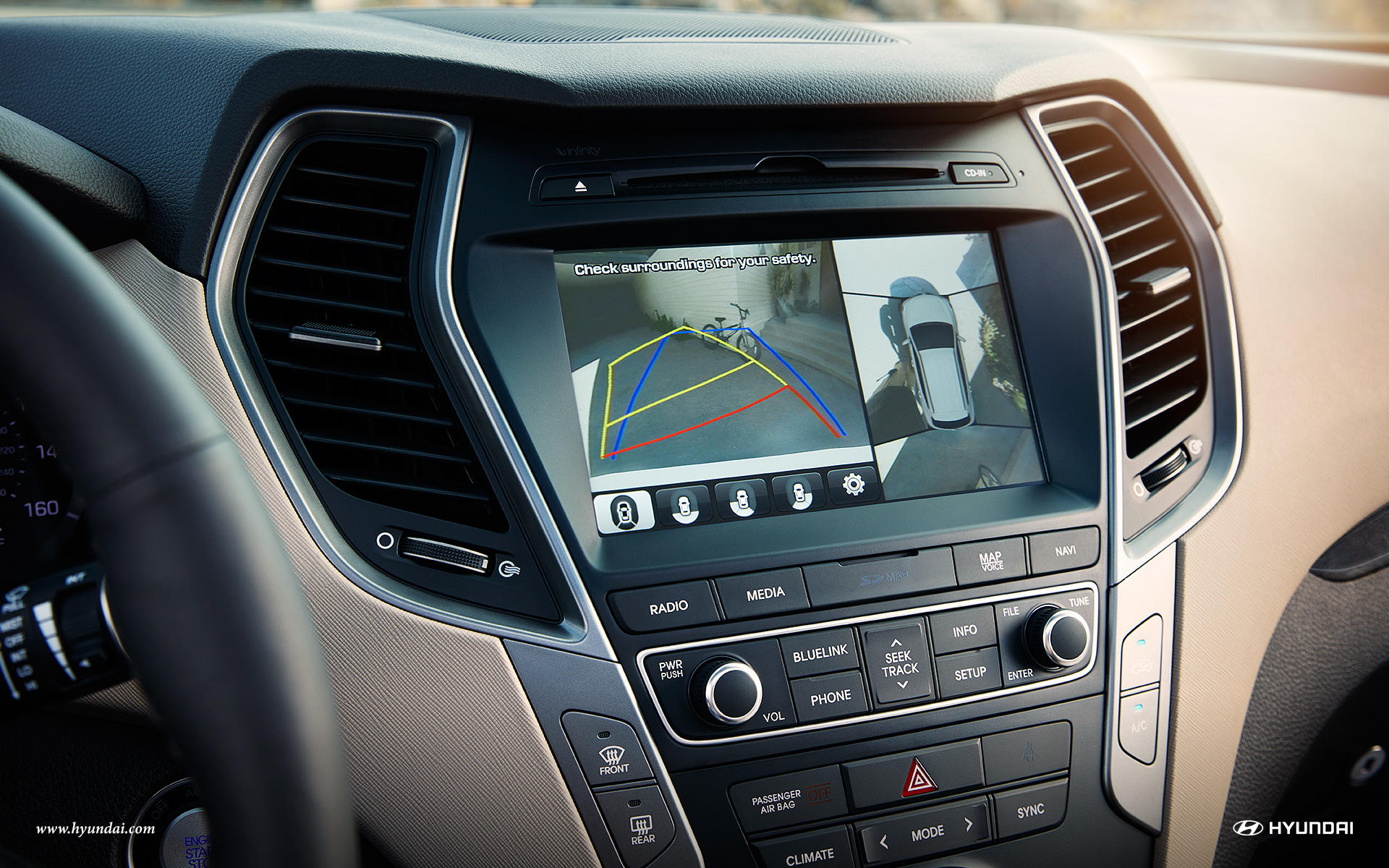 Multi-view Camera System in the Hyundai Santa Fe Sport