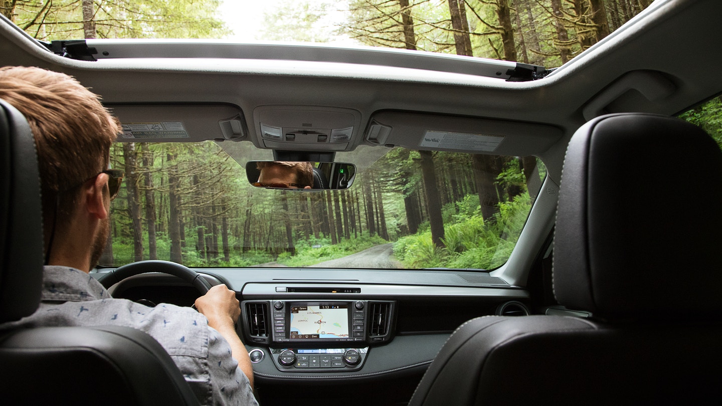 Interior of the RAV4 with Available Moonroof