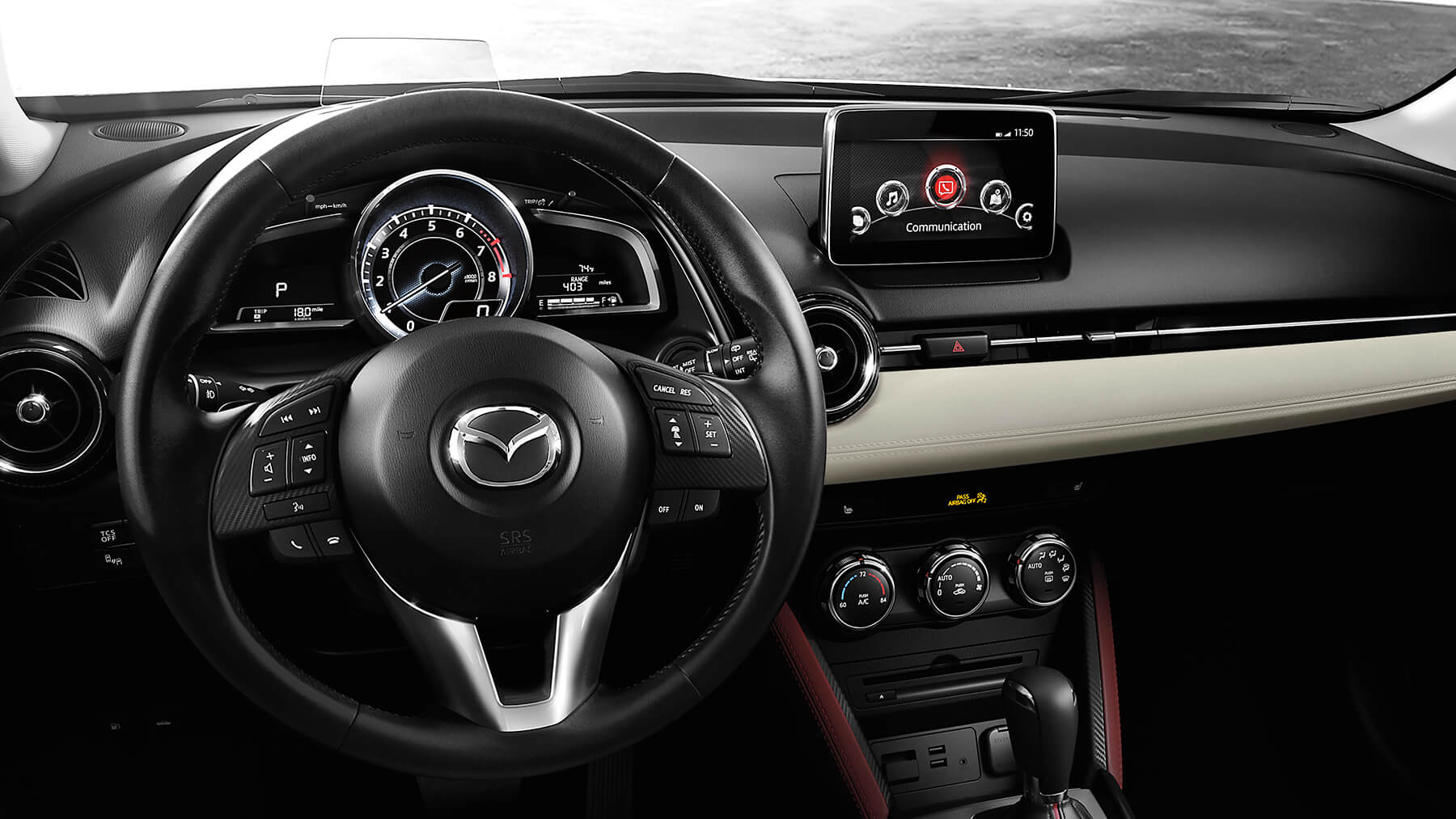 Interior of the 2017 Mazda CX-3