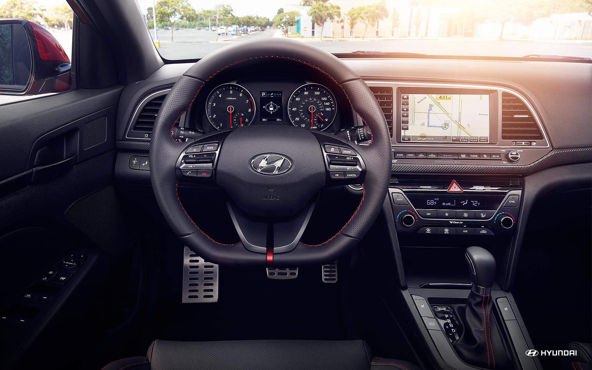 Interior of the 2018 Hyundai Elantra
