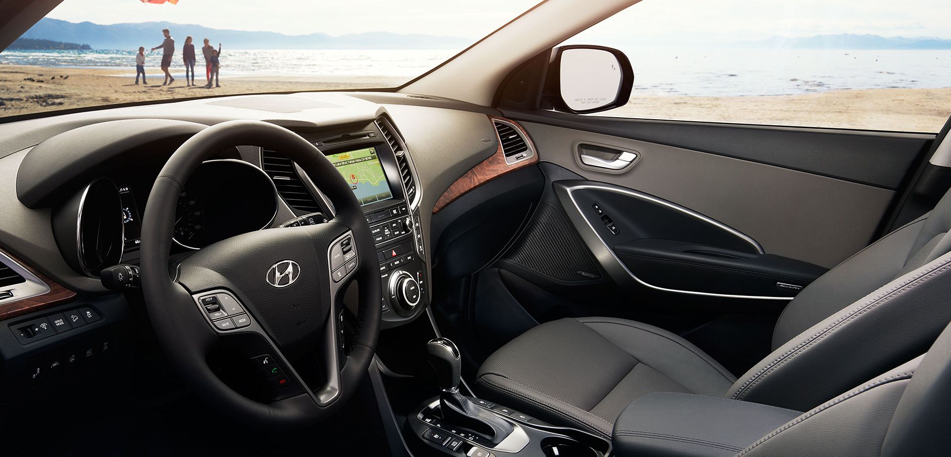 Interior of the 2018 Hyundai Santa Fe