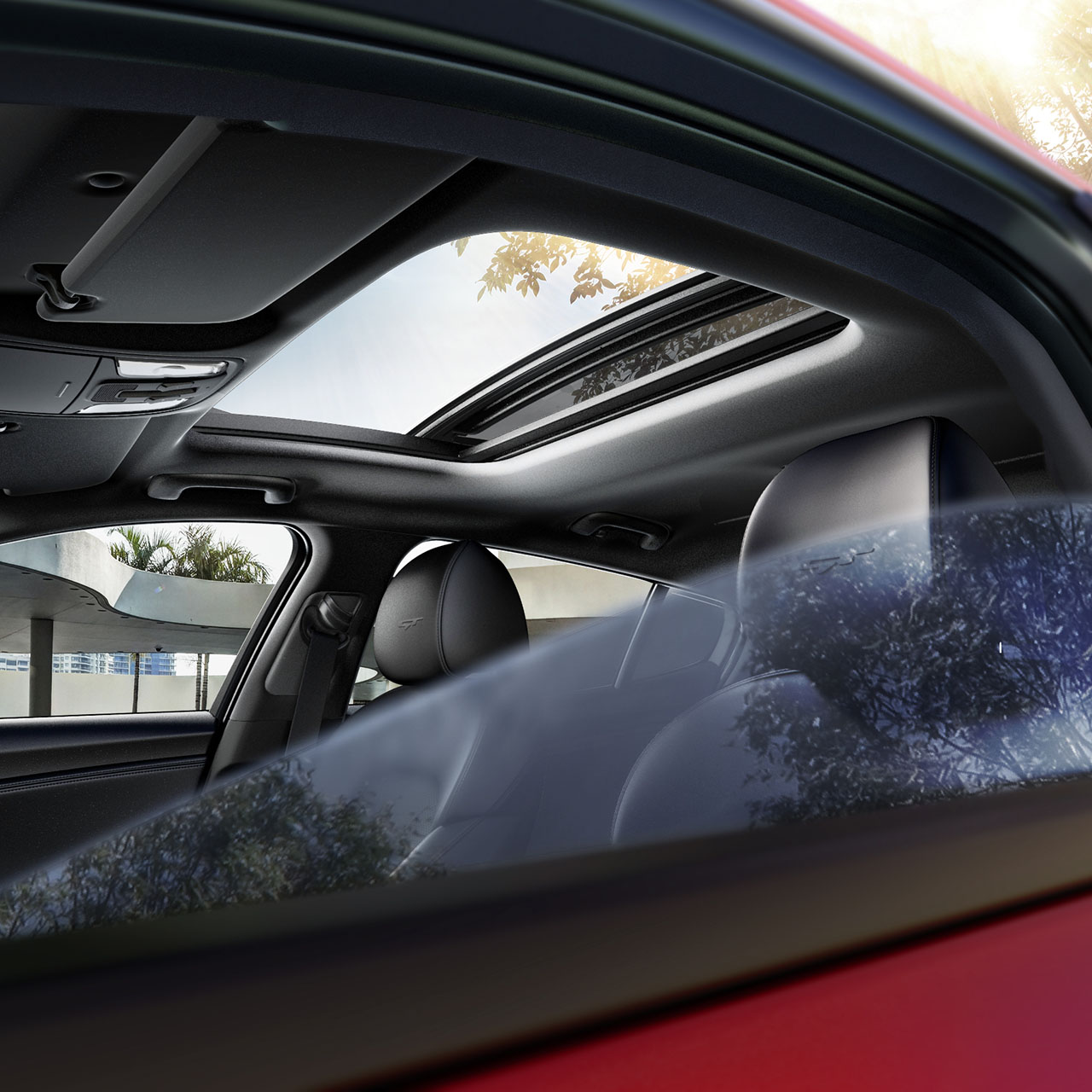 Enjoy The Stinger's Luscious Interior and Available Power Sunroof