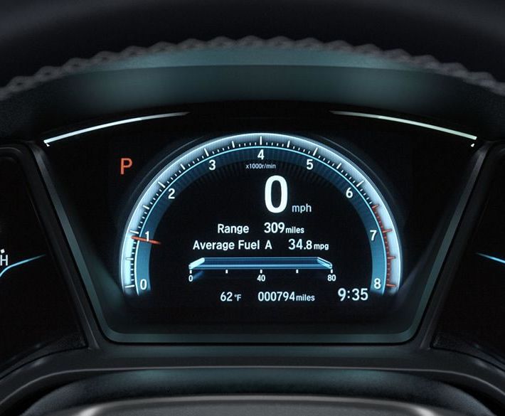 Interior of the 2018 Honda Civic