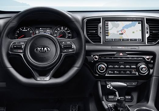 Interior of the 2018 Kia Sportage