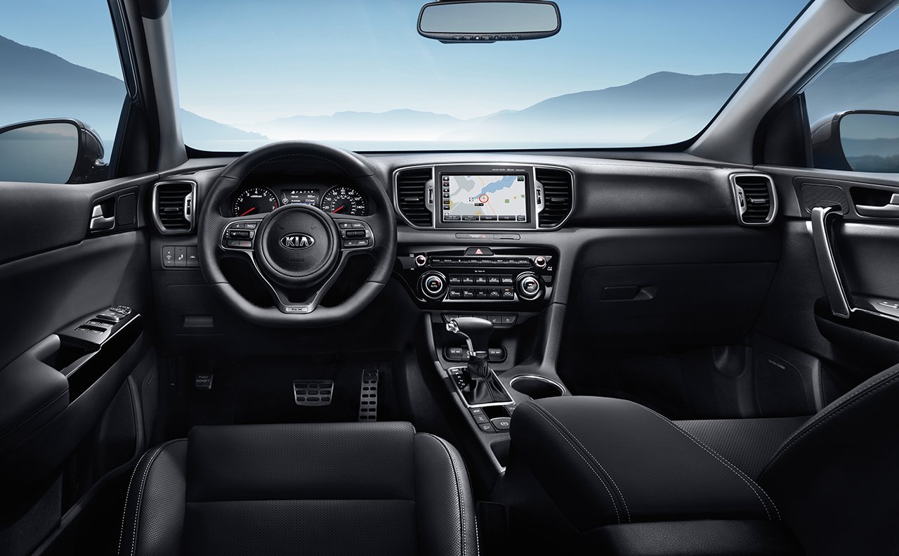 Interior of the 2018 Kia Sportage