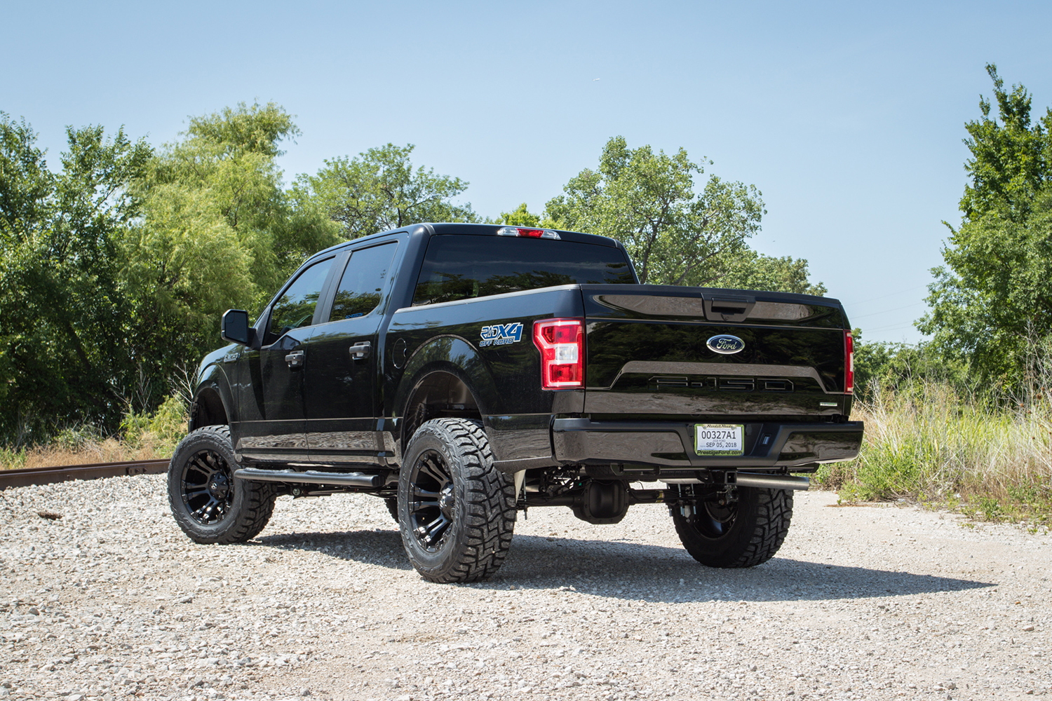 2018 Lifted 4x4 Ford F 150 Stx Custom Build With Blue And Silver Accents