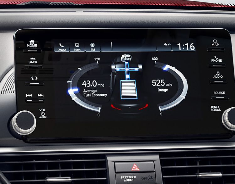 Interior of the 2018 Honda Accord