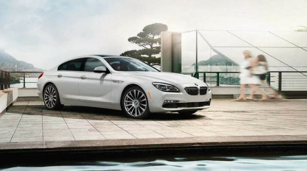 BMW Hatchback by the pool