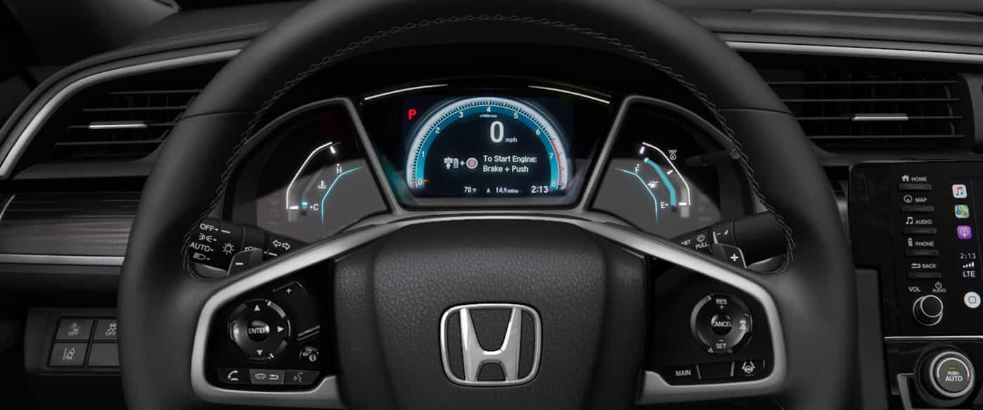 Steering Wheel in the Honda Civic Steering Wheel in the Honda Civic