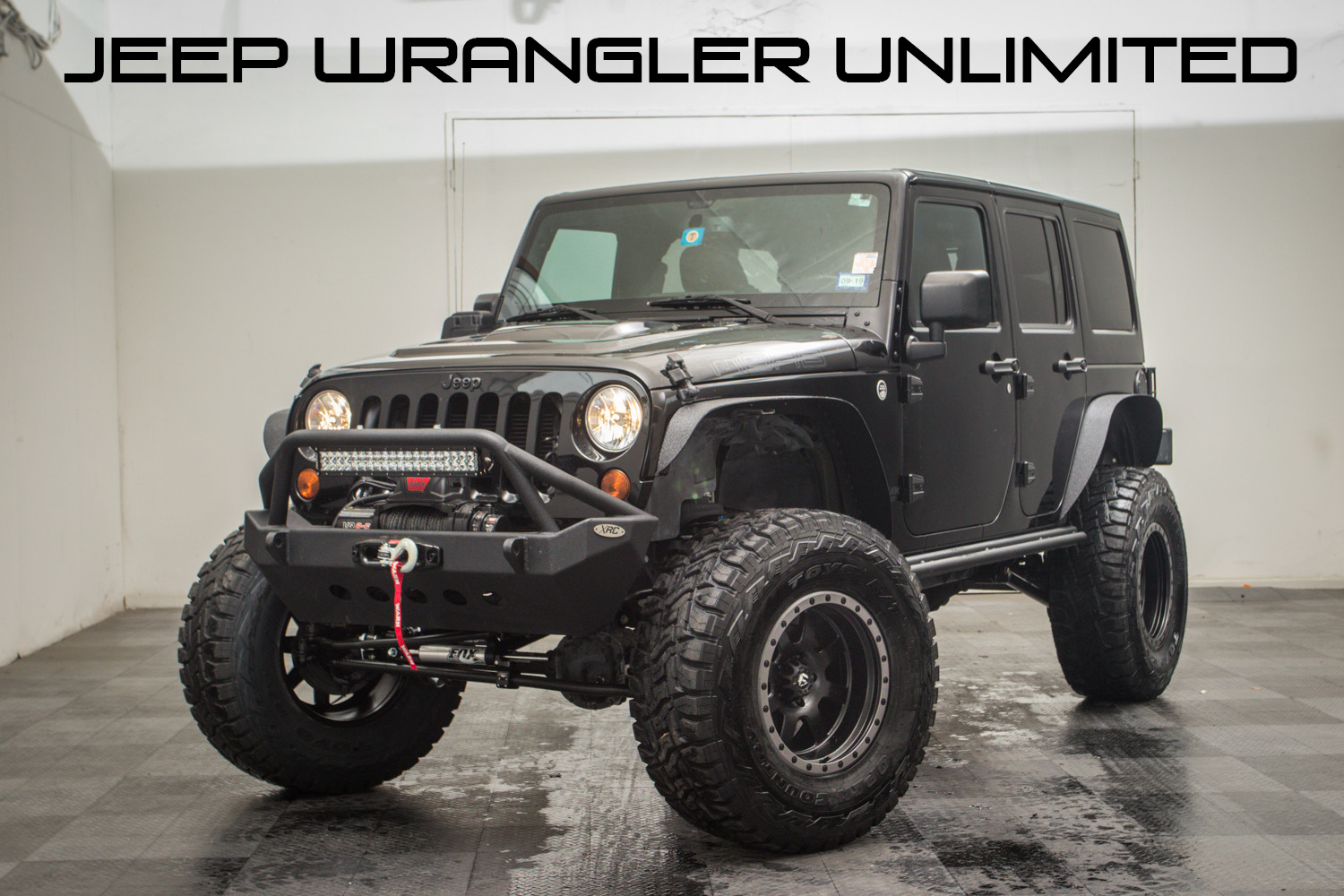 jeep wrangler unlimited moab black fuel wheels off road fox racing shocks