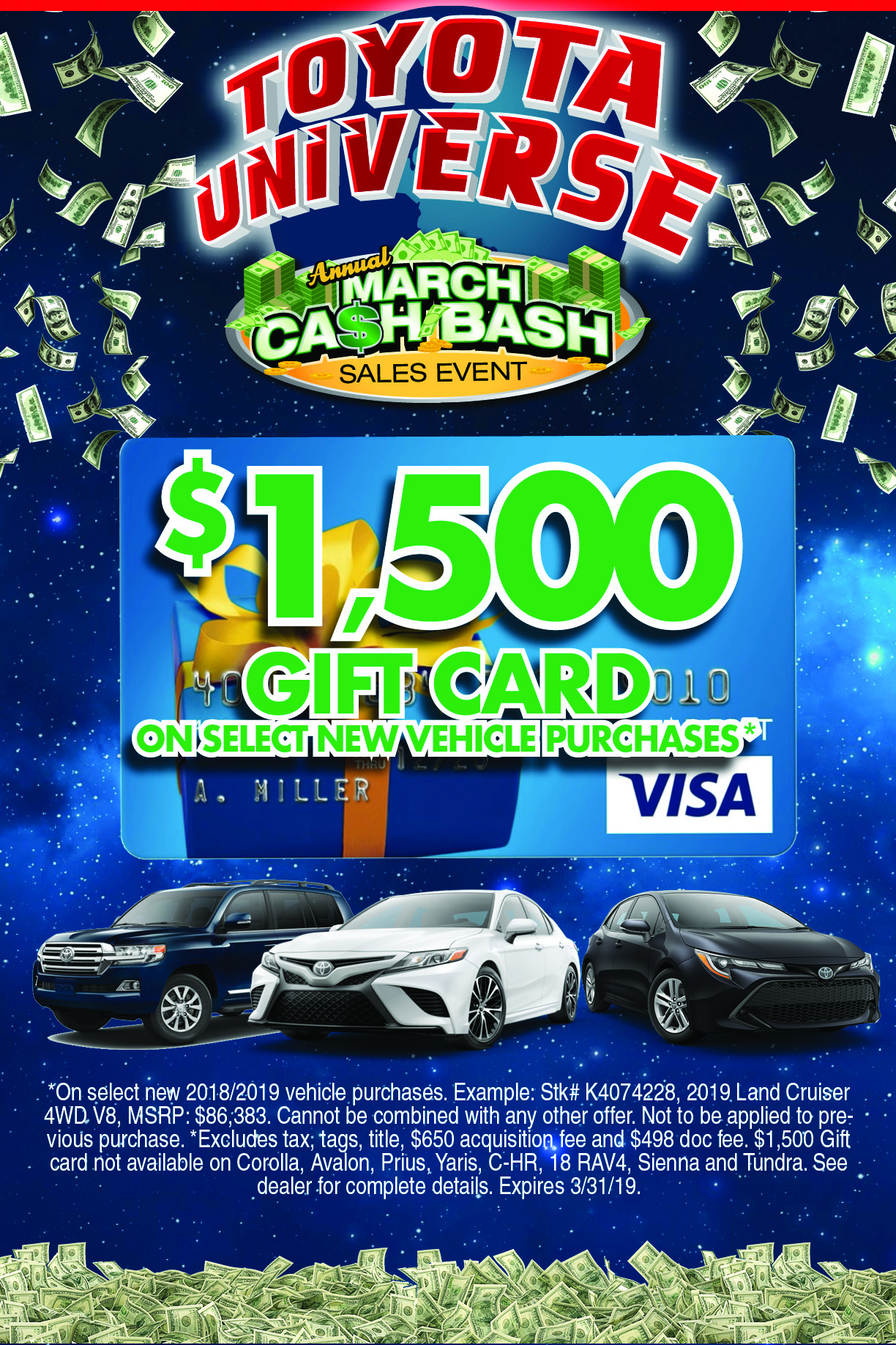 March Cash Bash - Toyota Universe