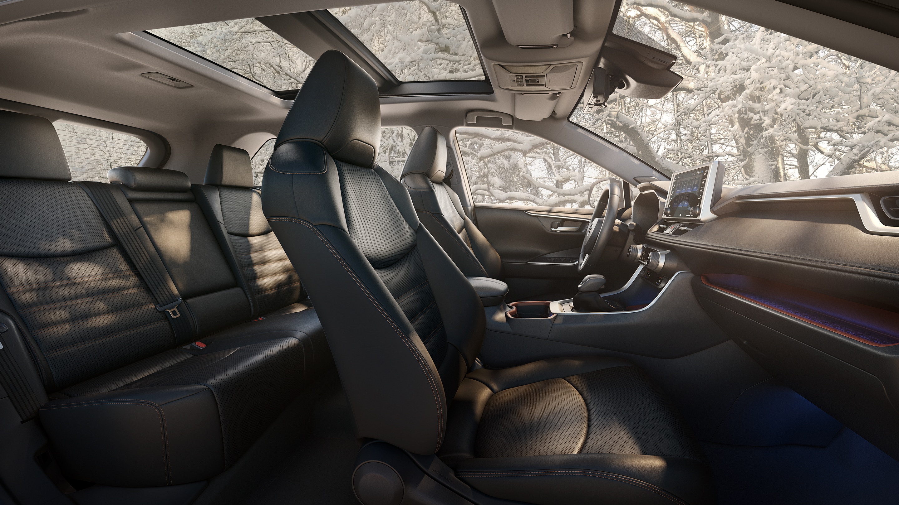 Interior of the 2019 Toyota RAV4 Interior of the 2019 Toyota RAV4