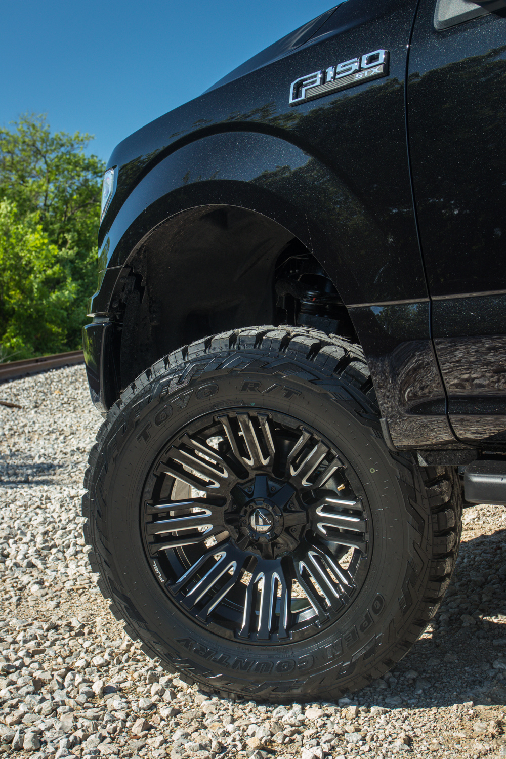 f150 custom wheels on 2019 Ford F 150 Stx Black Fuel Schism Wheels