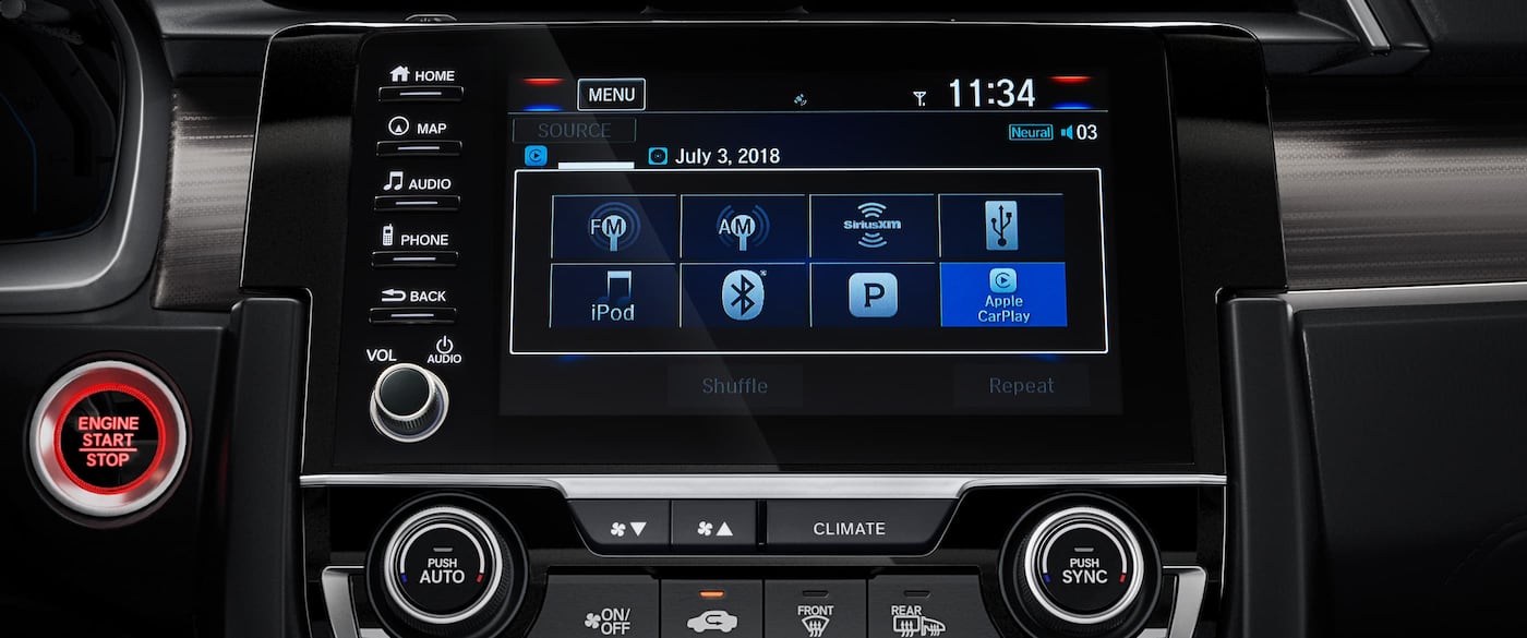 Touchscreen Display in the 2019 Civic