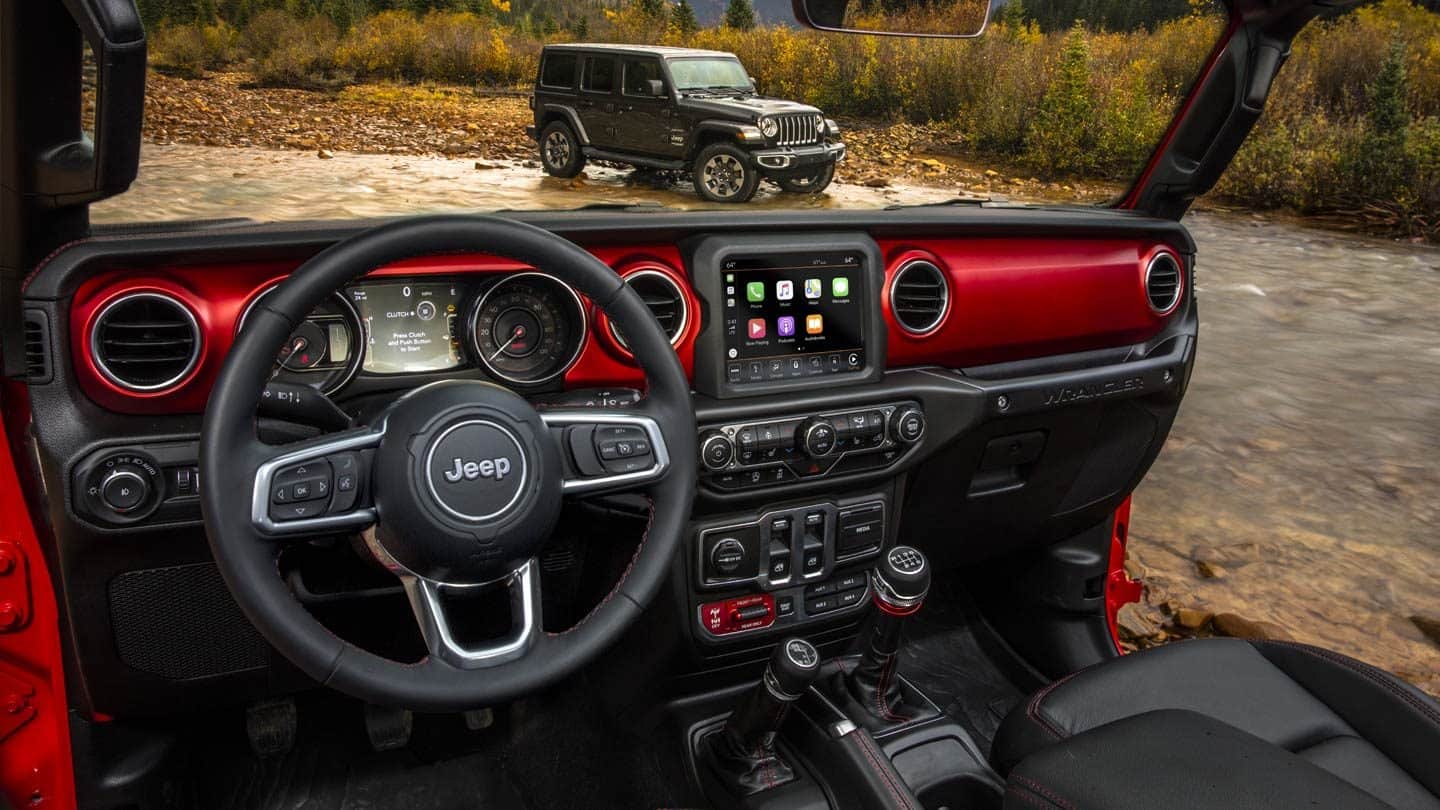 Interior of the 2019 Jeep Wrangler