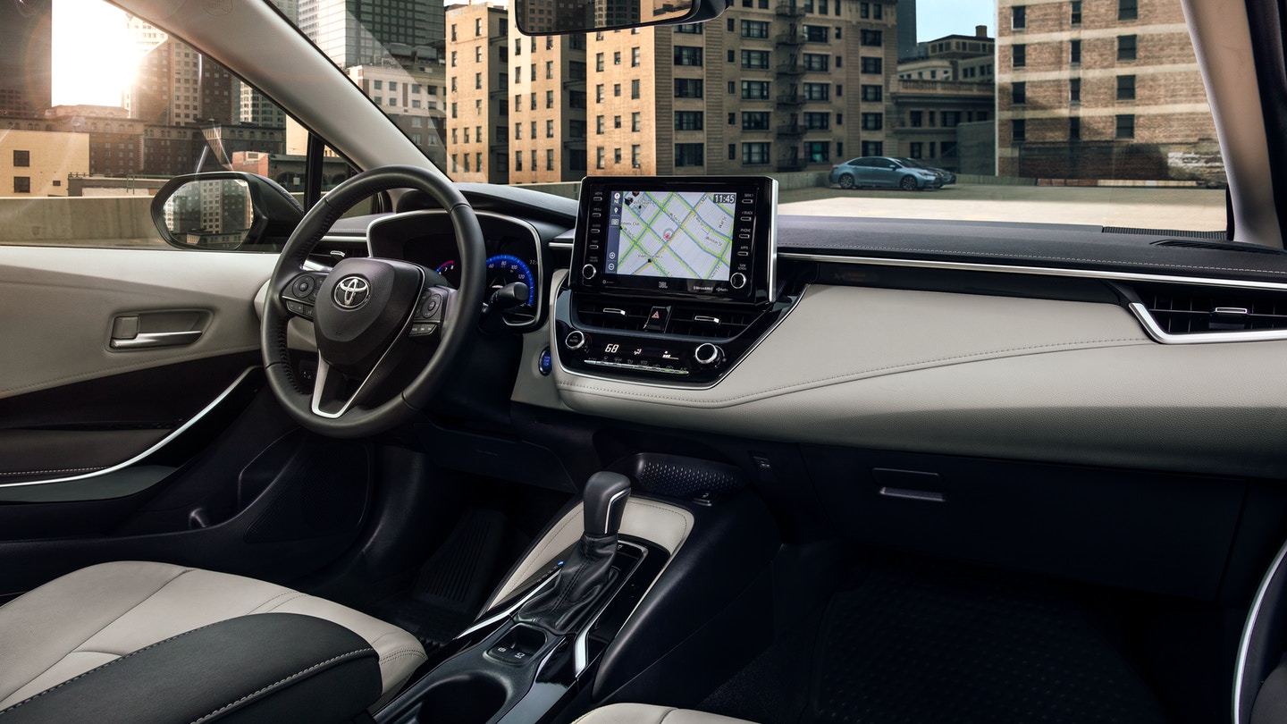 Interior of the 2020 Toyota Corolla