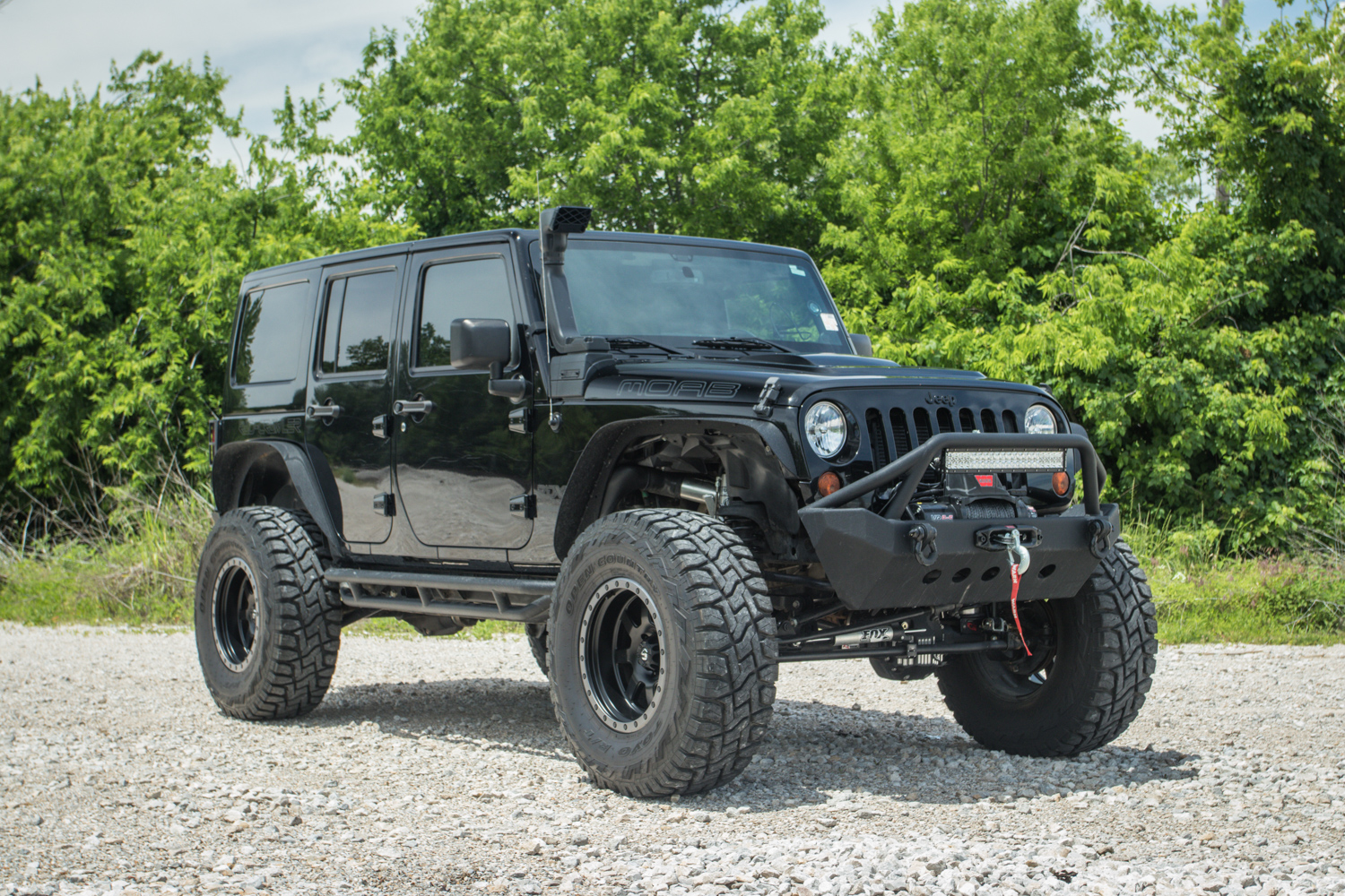 Jeep Wrangler Unlimited Moab Lifted with 37 inch tires and Fuel Trophy  Wheels