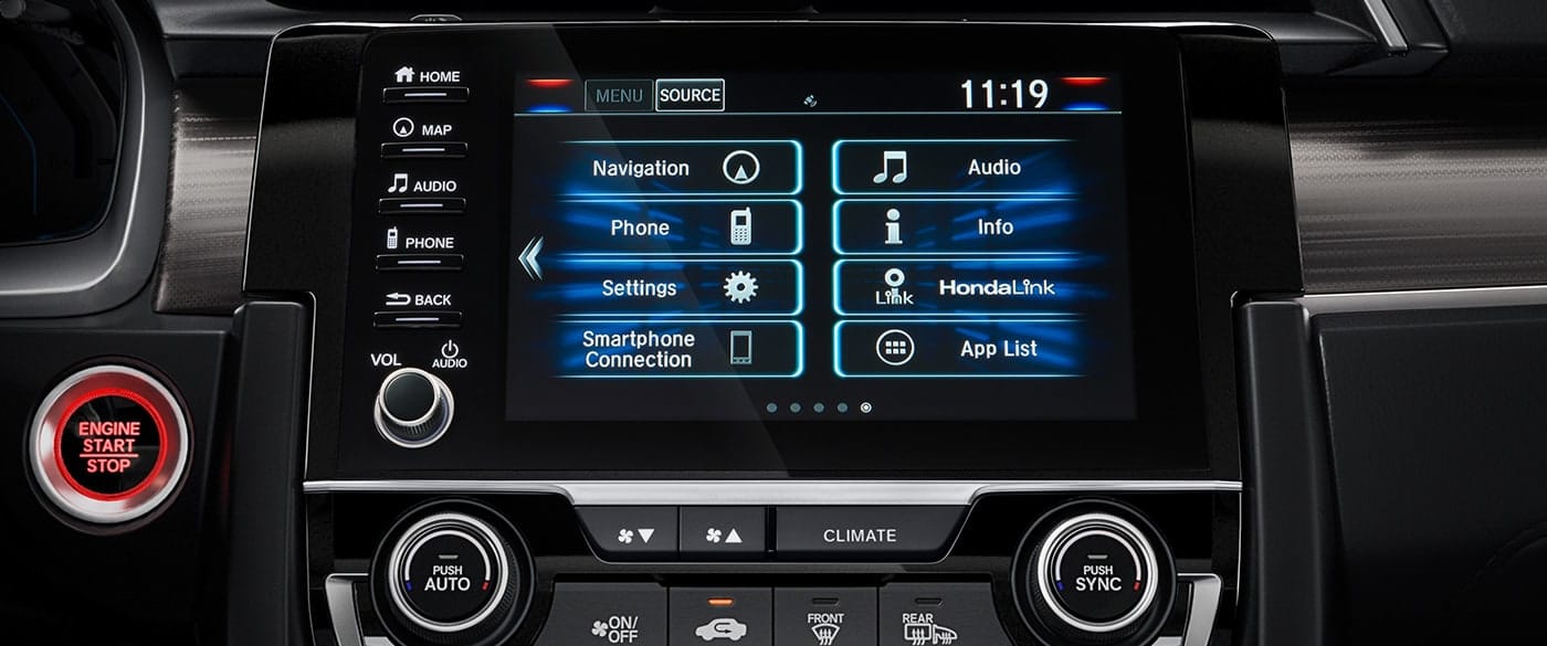 Infotainment Hub in the 2019 Civic