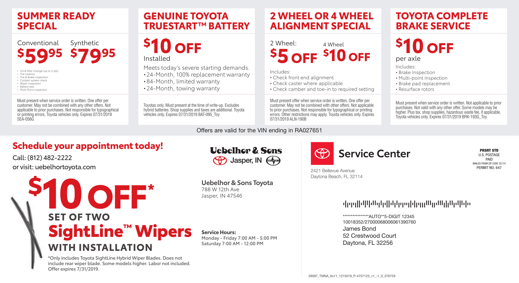 Uebelhor Toyota Jasper >> Toyota Service Specials In Jasper In Uebelhor Toyota Uebelhor Toyota Jasper >> Toyota Service Specials In Jasper In Uebelhor Toyota
