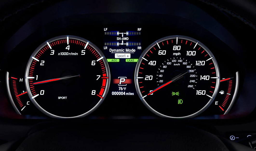 Instrument Cluster in the 2020 Acura TLX