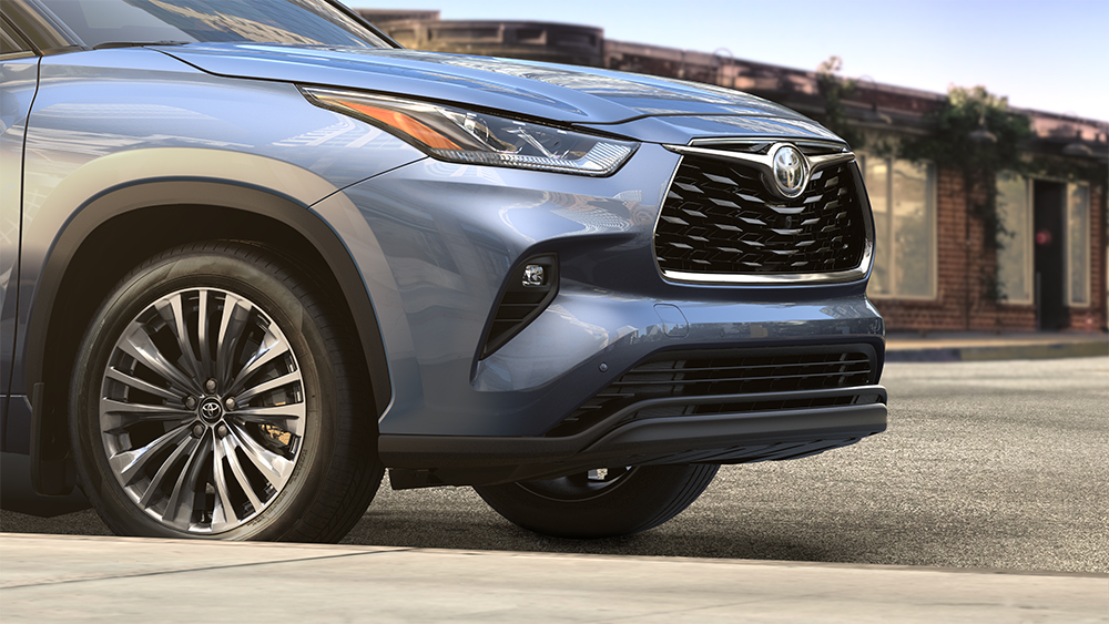 the 2020 Toyota Highlander coming soon to Tri County Toyota of Royersford | Blue 2020 toyota highlander parked on road the 2020 Toyota Highlander coming soon to Tri County Toyota of Royersford | Blue 2020 toyota highlander parked on road
