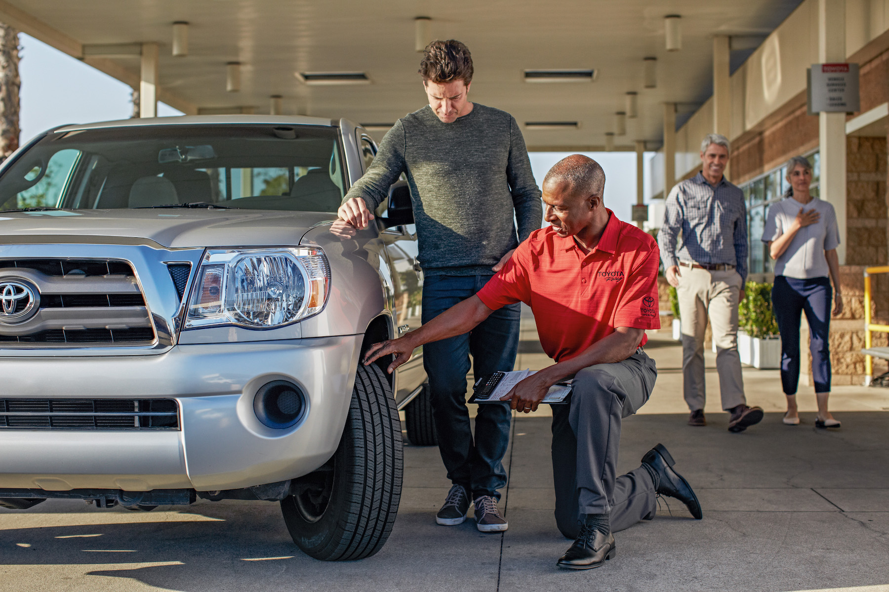 How to check your tires' health at Tri County Toyota of Royersford | Toyota Technician checking out car tire depth How to check your tires' health at Tri County Toyota of Royersford | Toyota Technician checking out car tire depth