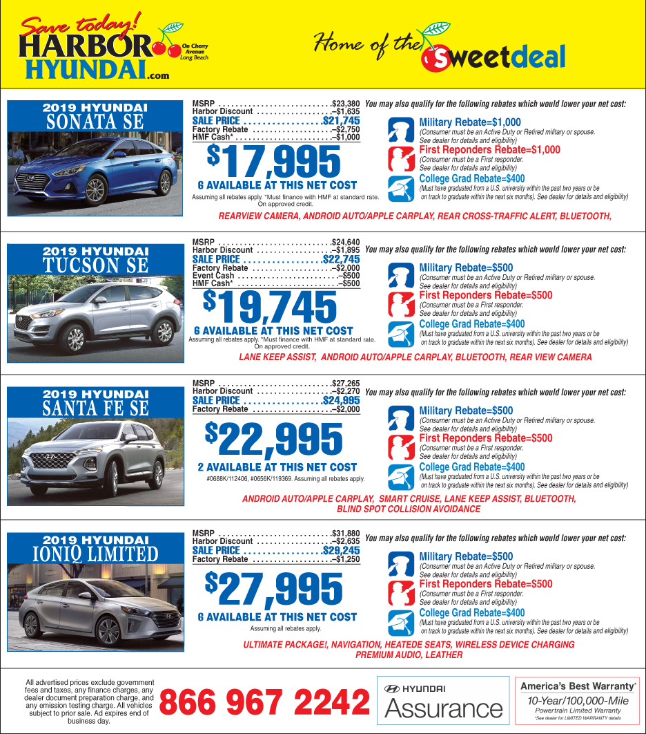 Harbor Hyundai Specials Long Beach Hyundai Sale Harbor Hyundai
