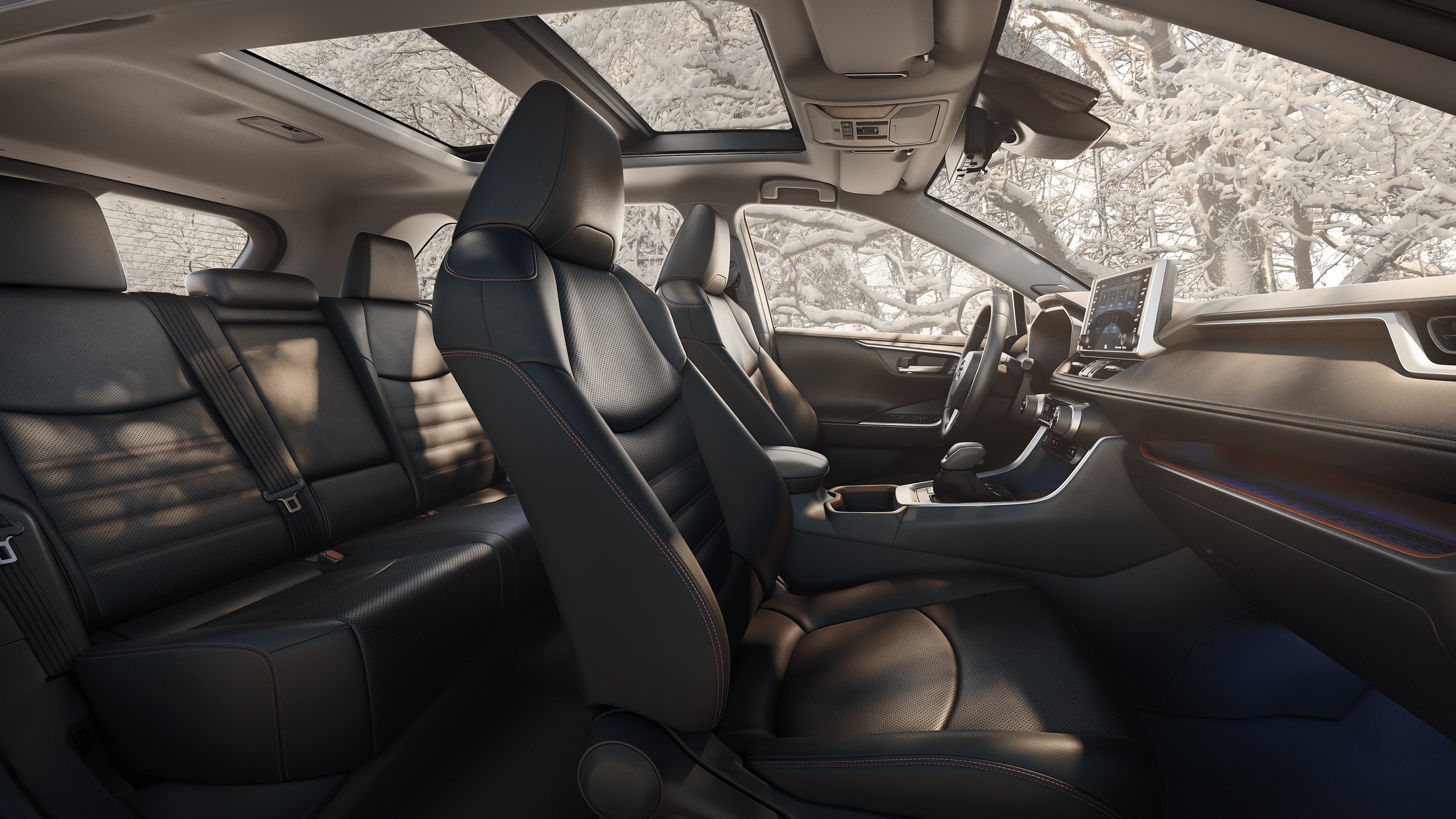 Interior of the 2020 Toyota RAV4