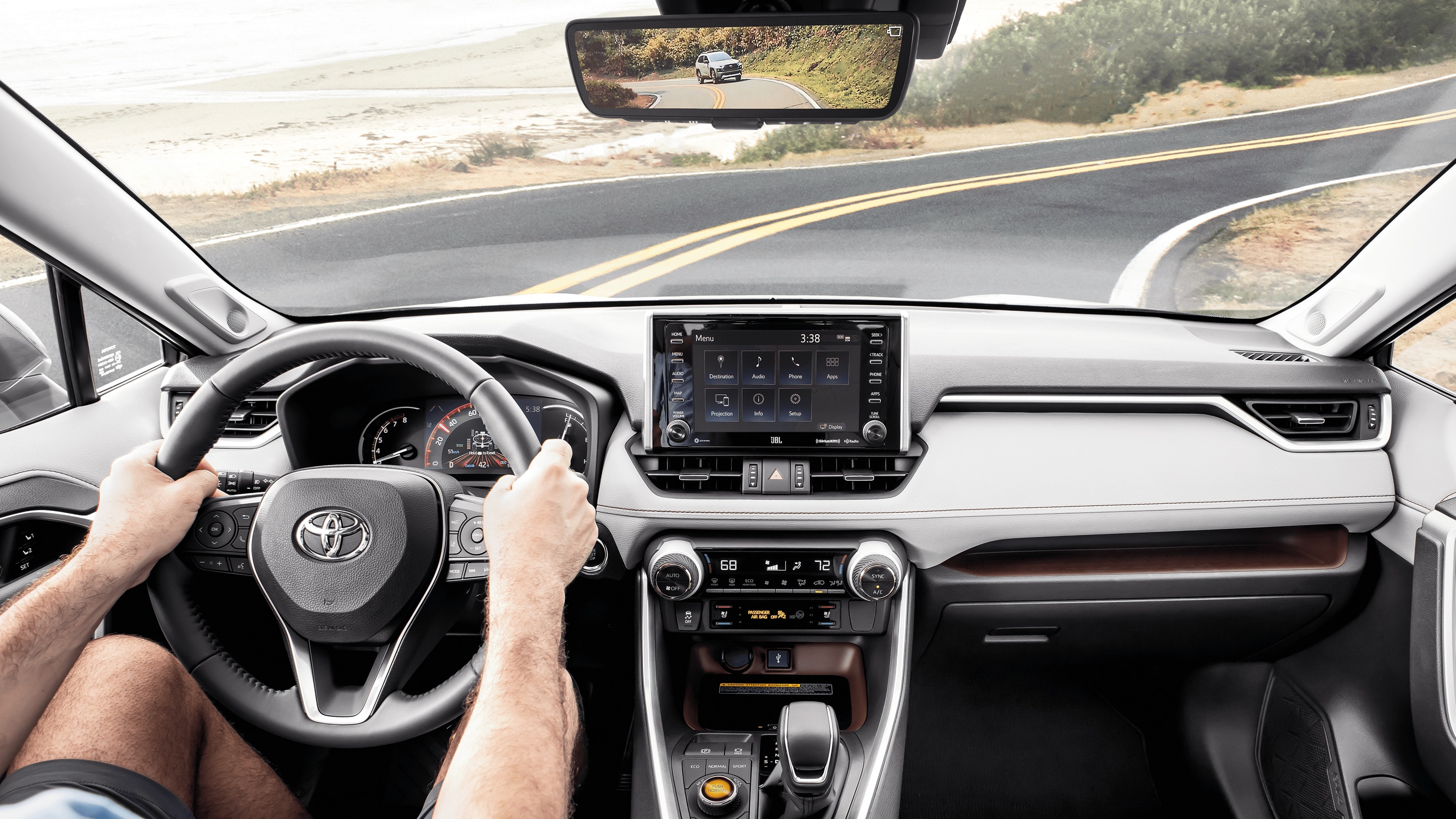Interior of the 2020 Toyota RAV4