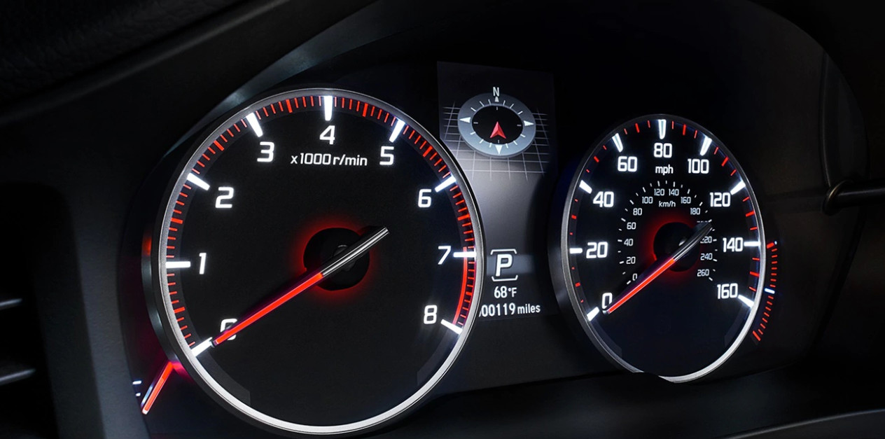 Vibrant Gauge Cluster of the 2020 ILX
