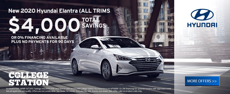 New-Vehicle Specials | College Station Hyundai | College Station, Texas