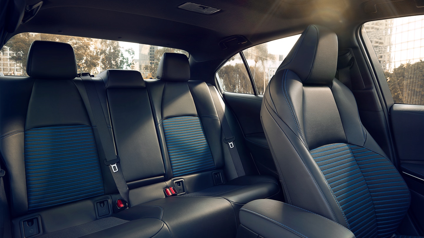 2021 Toyota Corolla Blue and Black SofTex® Trim