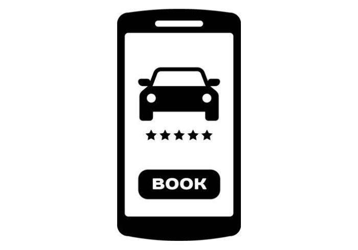 Smartphone vehicle review icon
