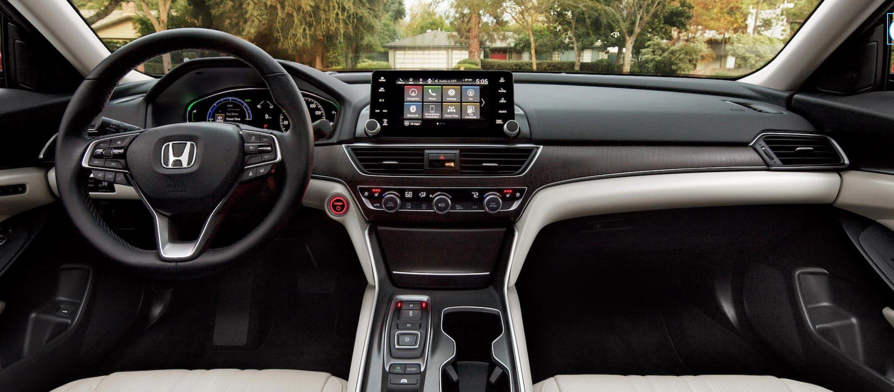 Interior of the 2021 Accord Hybrid