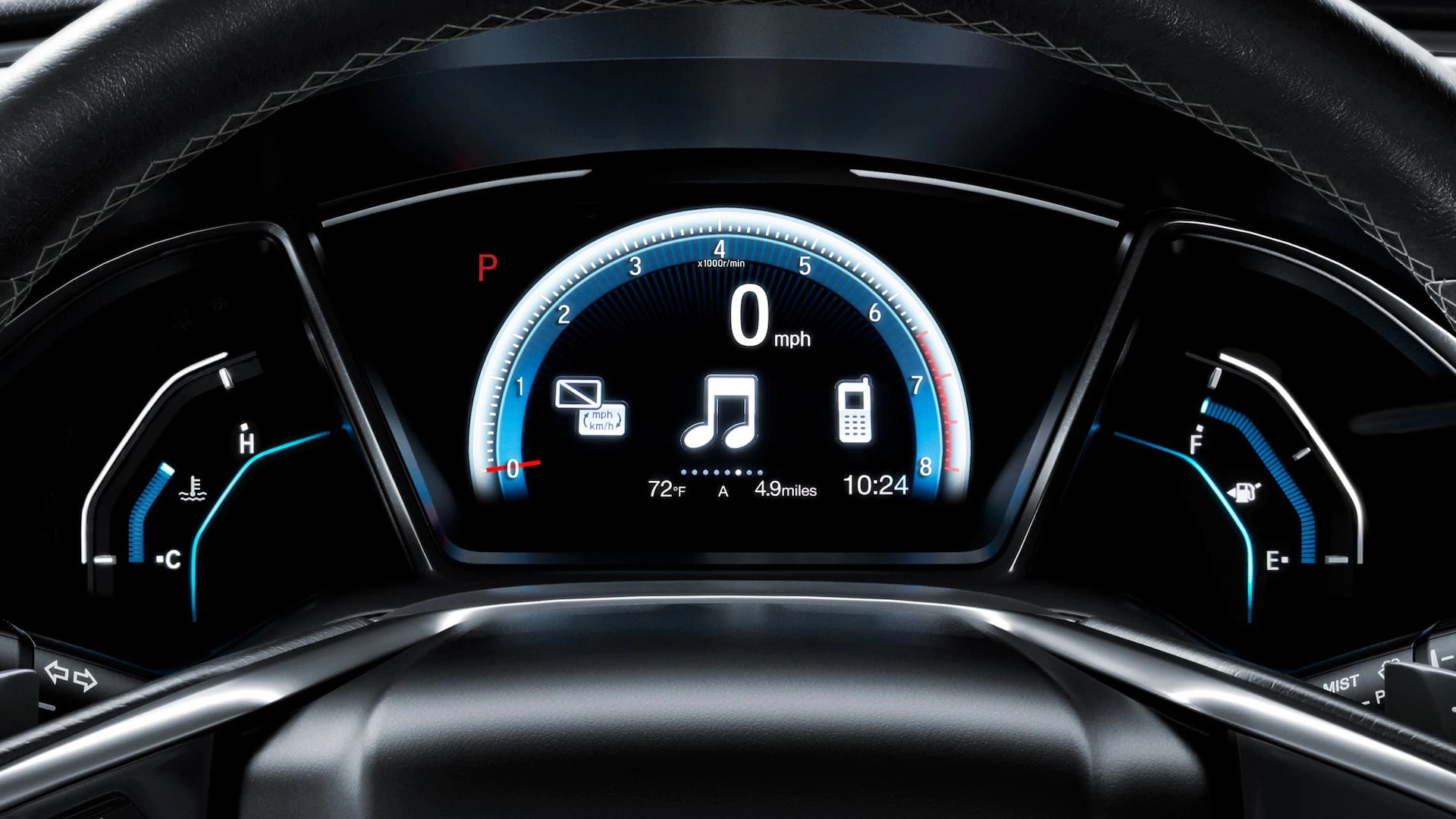Gauge Cluster in the 2021 Civic