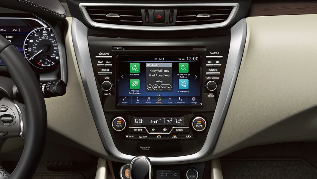 Touchscreen in the 2021 Murano