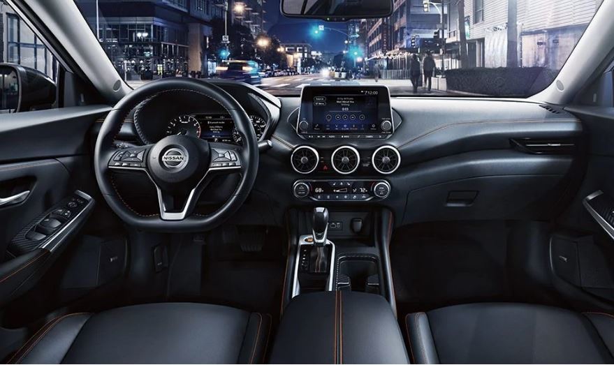 Interior of the 2021 Sentra
