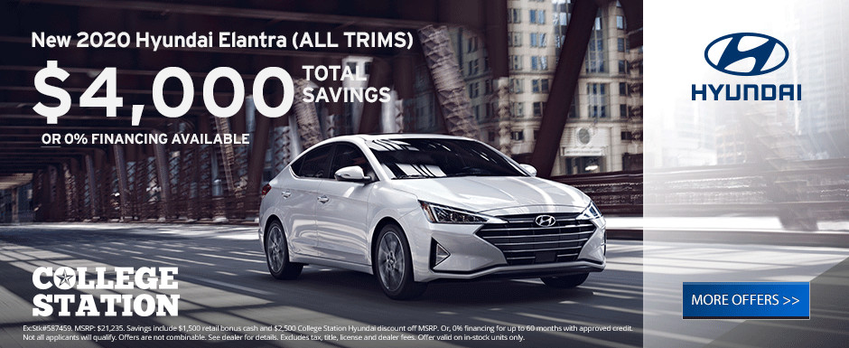 New-Vehicle Specials | College Station Hyundai | College Station, Texas