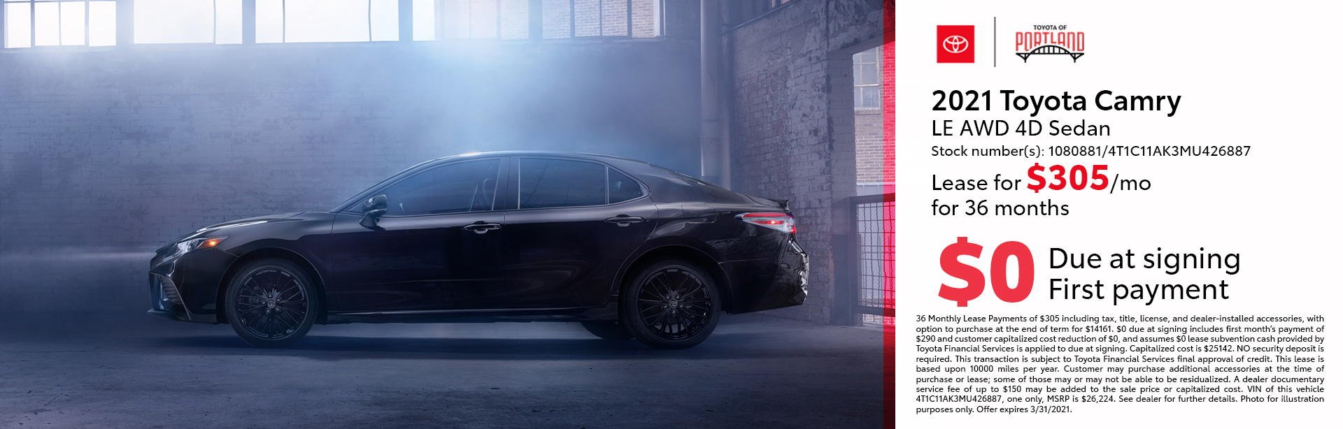 Toyota of Portland New Car Lease Specials Portland, OR