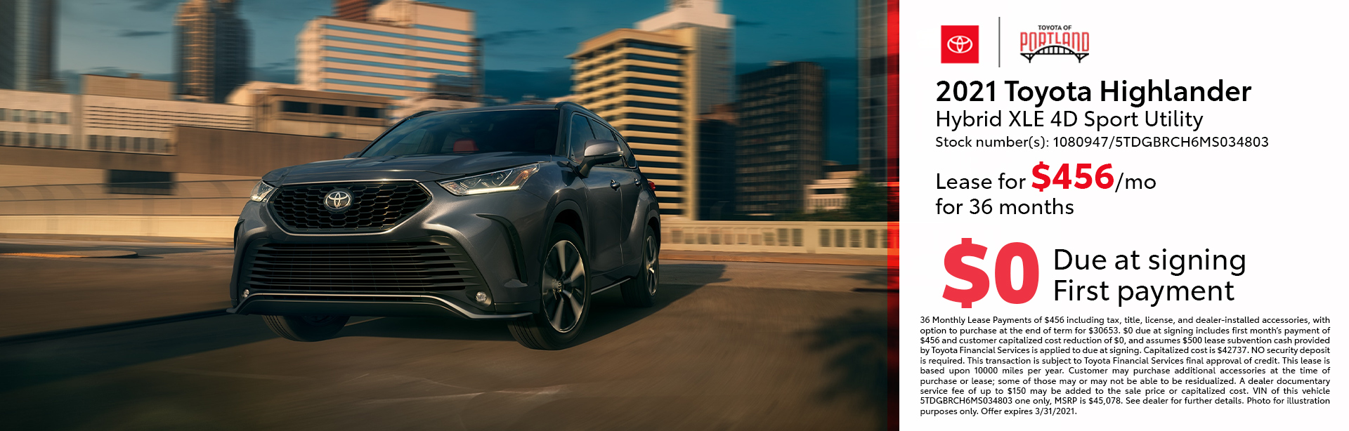 Toyota of Portland New Car Lease Specials Portland, OR