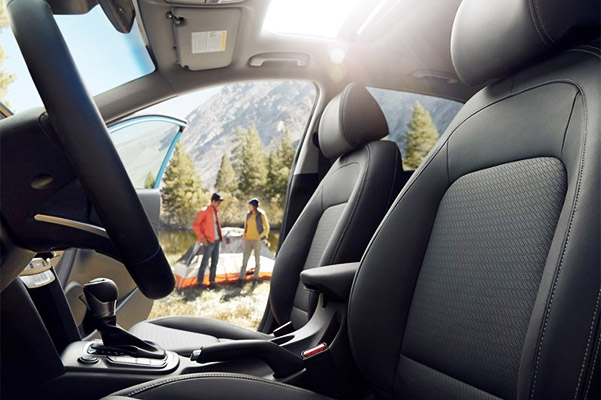 Couple walking away from Hyundai