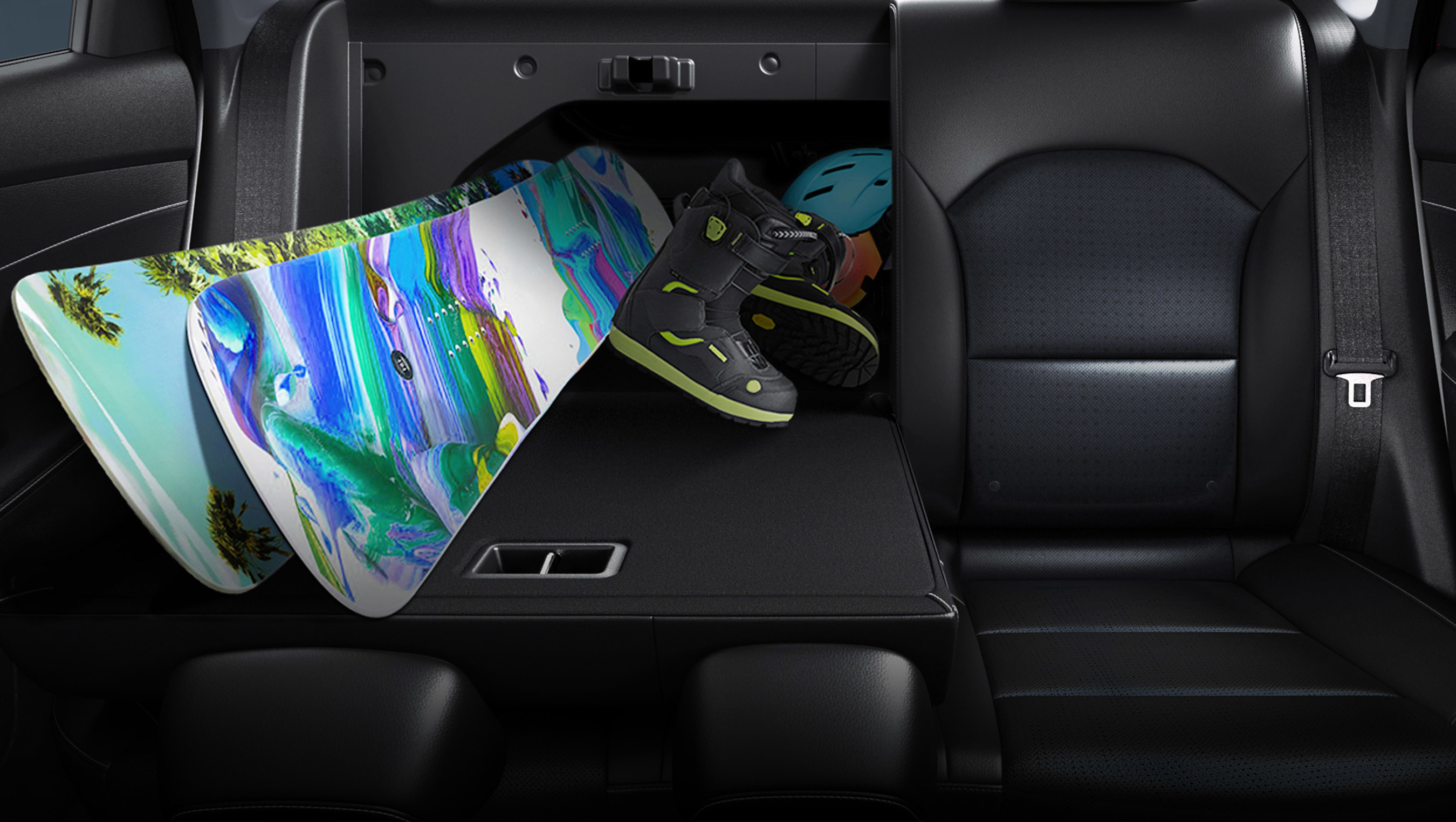 Foldable Back Seats in the 2021 Forte