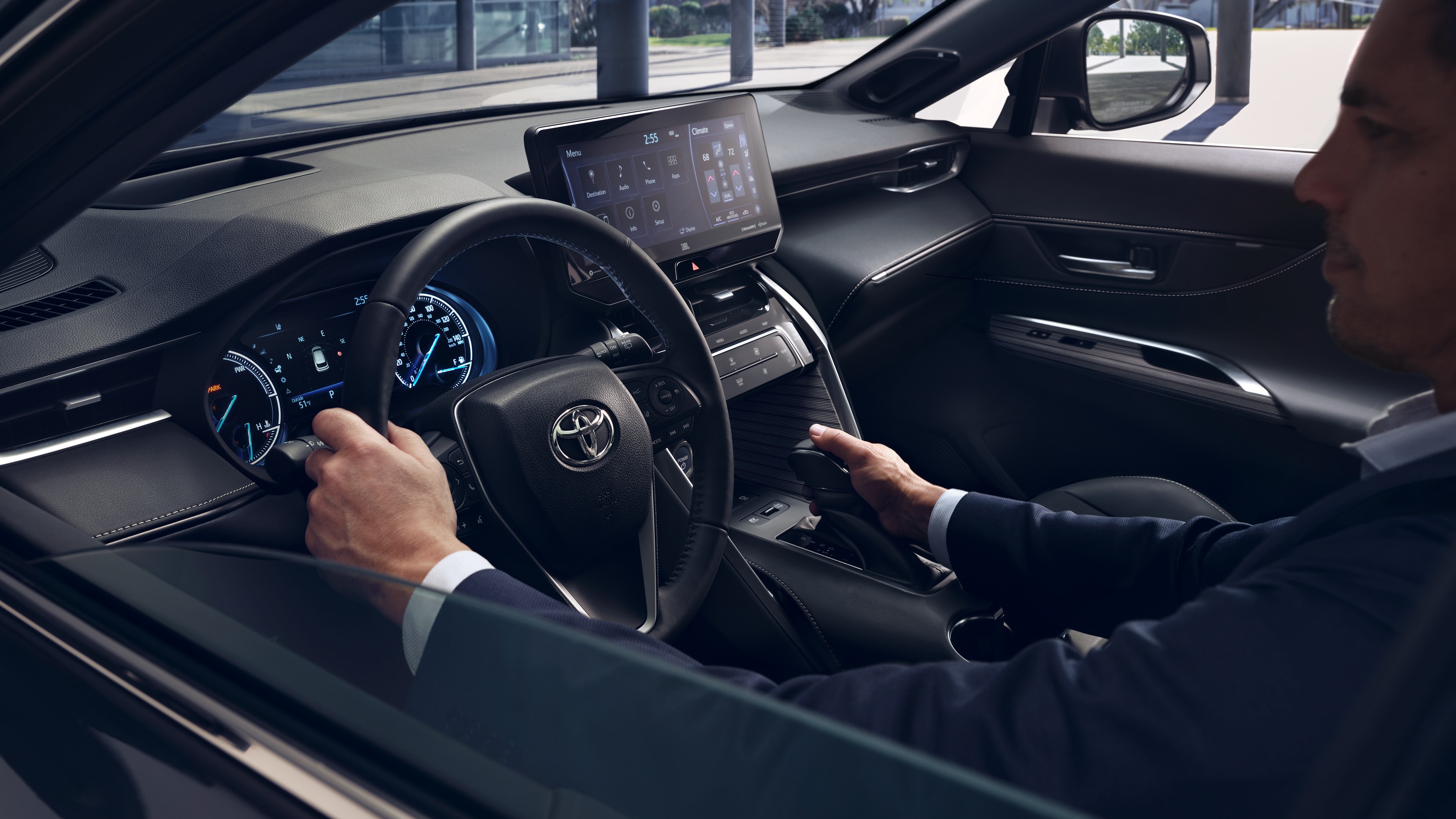 Interior of the 2021 Toyota Venza
