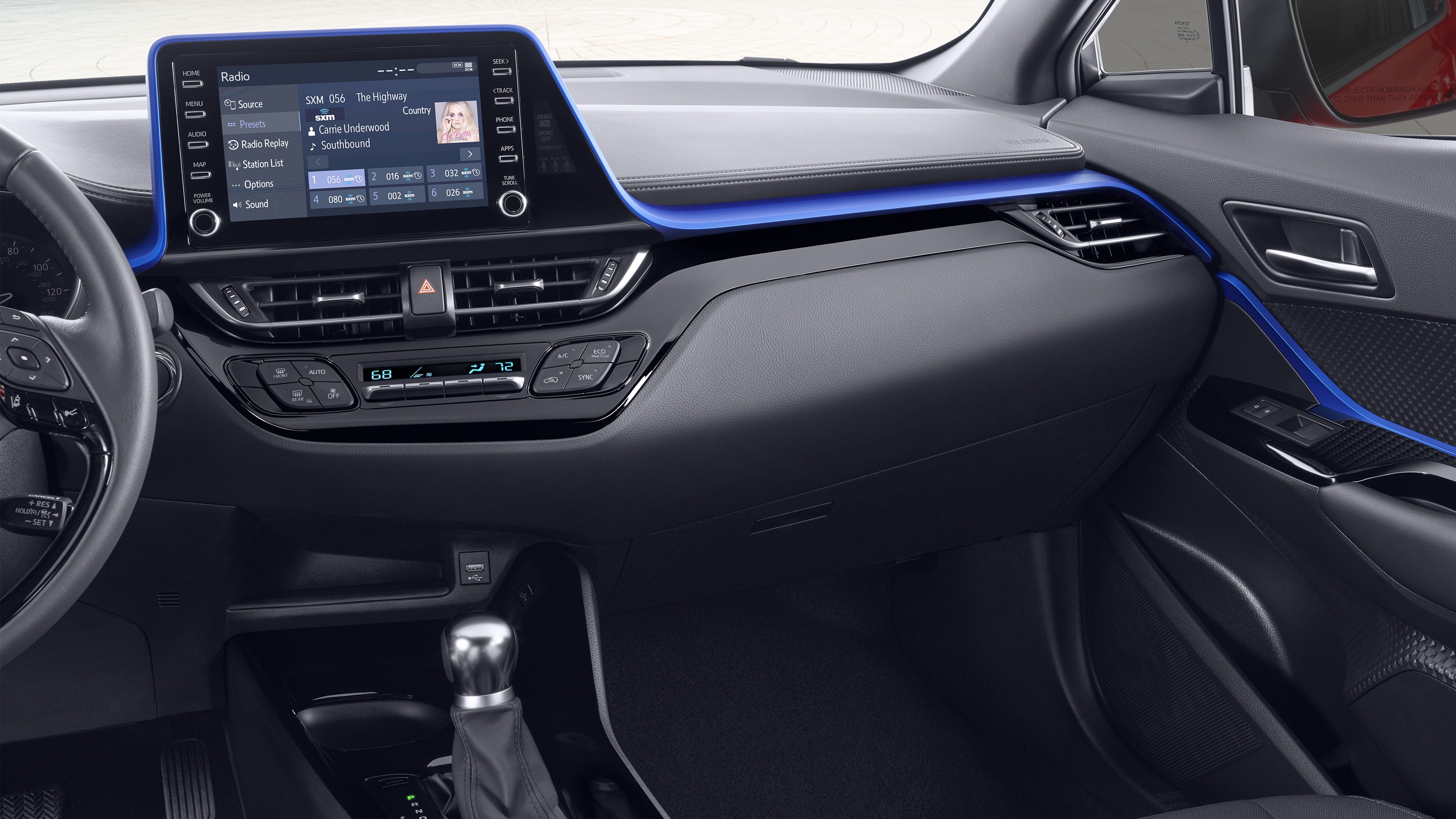 Interior of the 2021 Toyota C-HR