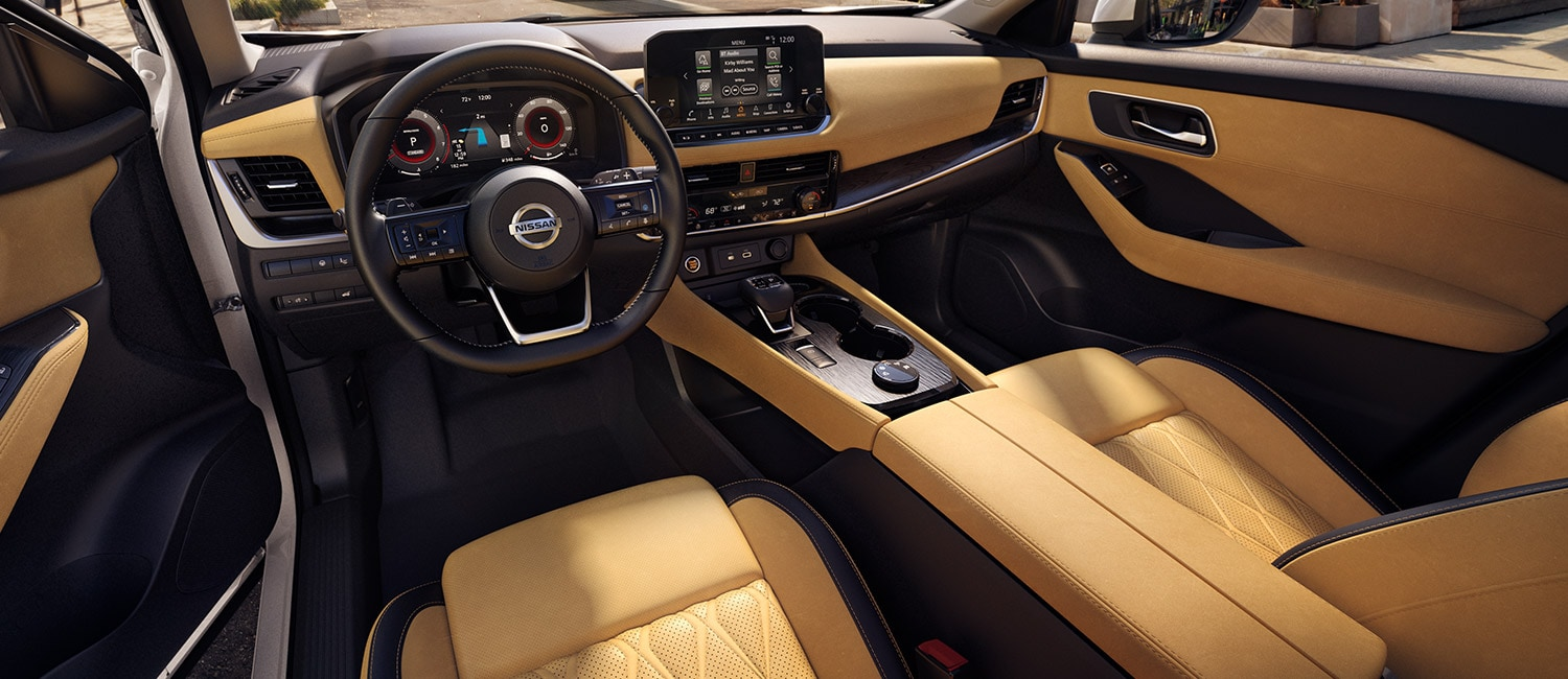 Interior of the 2021 Nissan Rogue