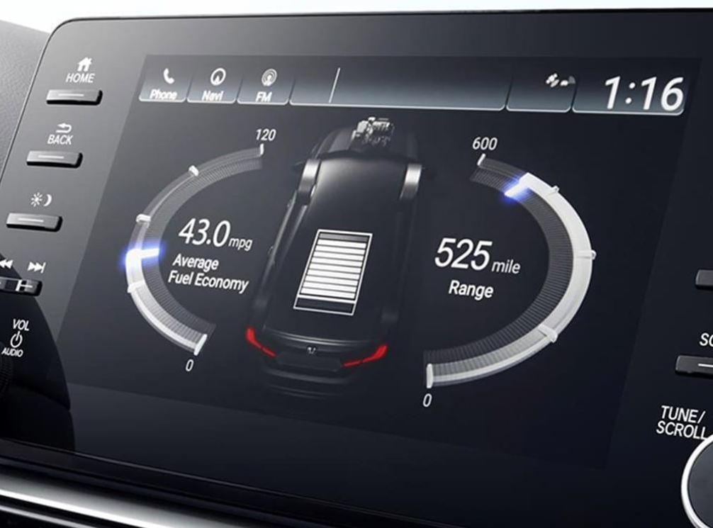 Touchscreen in the 2021 Honda Accord Hybrid