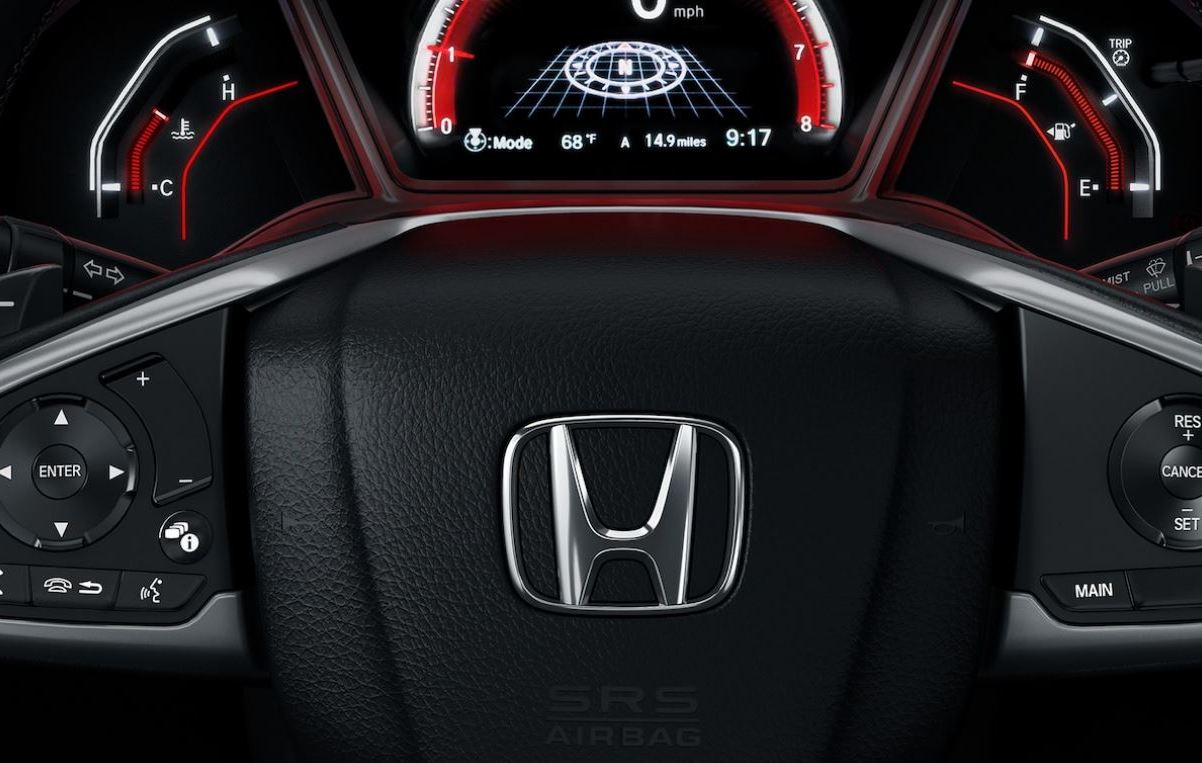 Steering Wheel of the 2021 Civic Hatchback