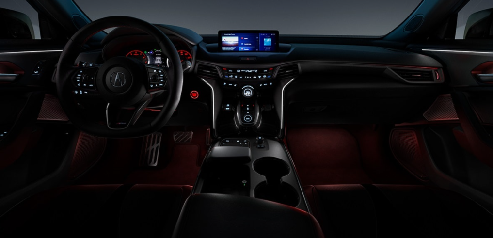 2021 Acura TLX Center Stack and Ambient Lighting 