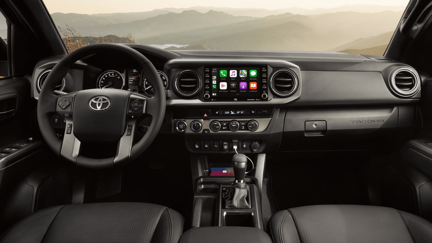 Interior of the 2021 Toyota Tacoma